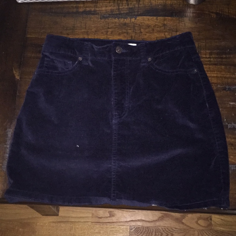 Navy Blue velvety skirt